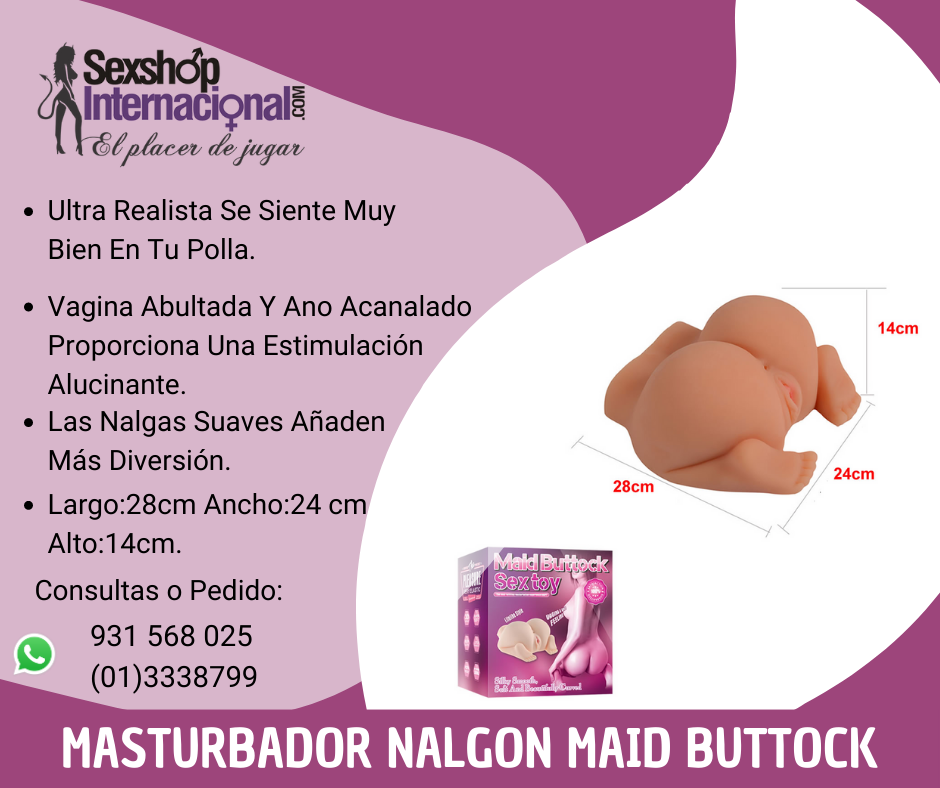 MASTURBADOR NALGON MAID BUTTOC DUAL ANAL Y VAGINAL SEXSHOP